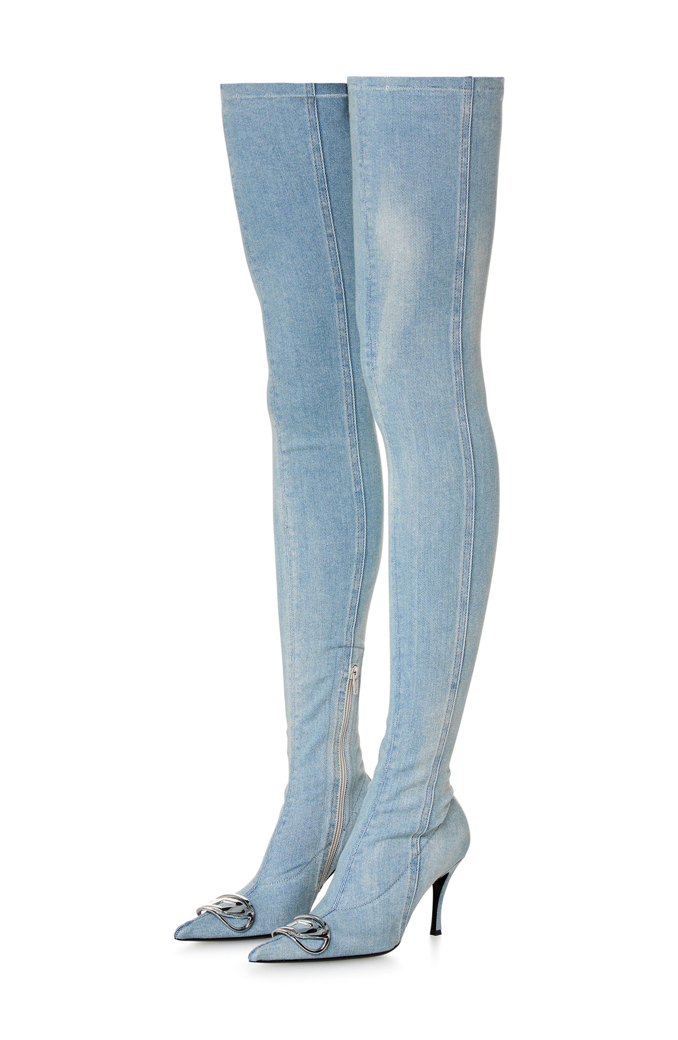 DIESEL<sup>®</sup> Denim Thigh High Boot, Alternate, color, 