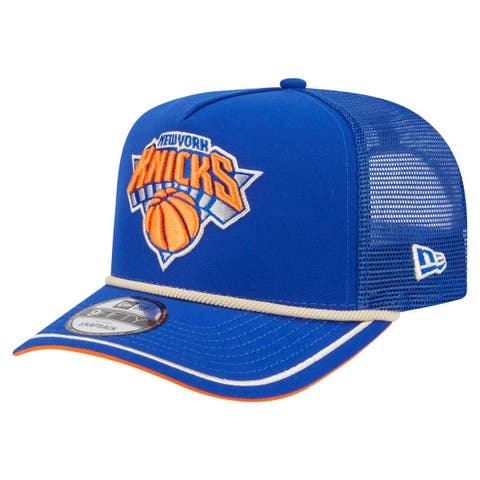 Men's New Era Blue New York Knicks Vintage Team Rope A-Frame 9FIFTY Snapback Hat