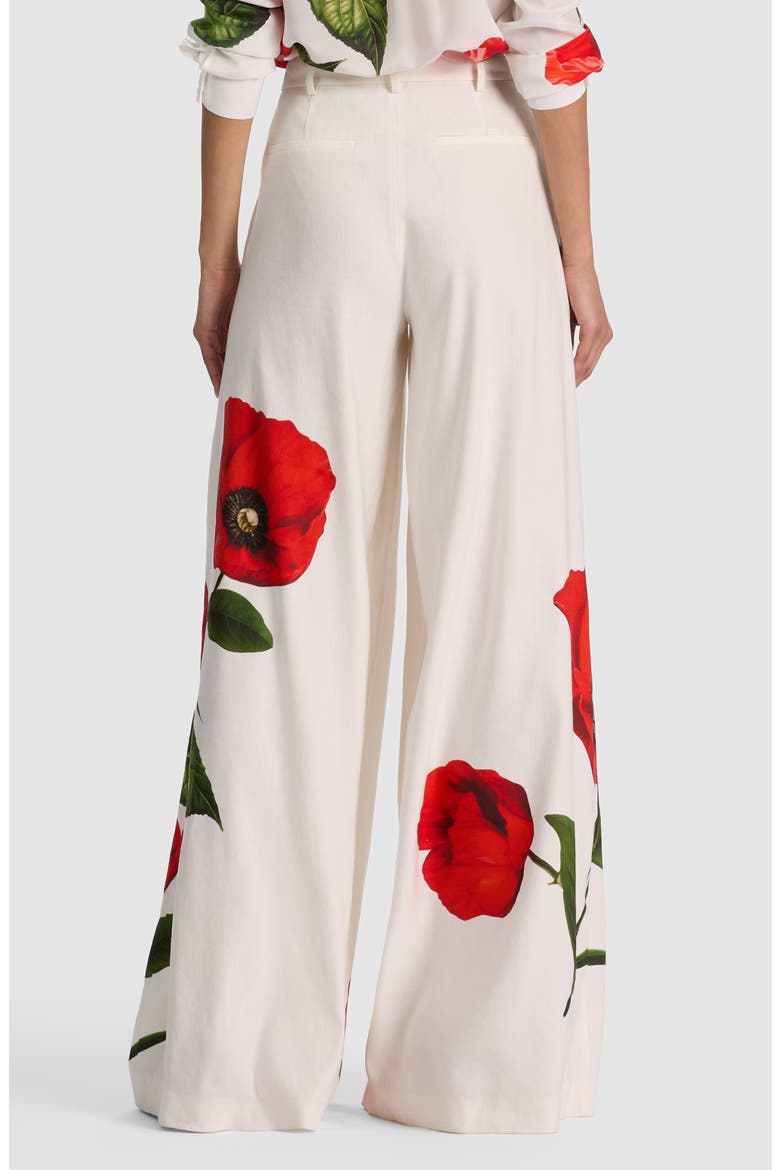 Blaire Pleated High Waist Wide Leg Pants, Alternate, color, SUMMER POPPY