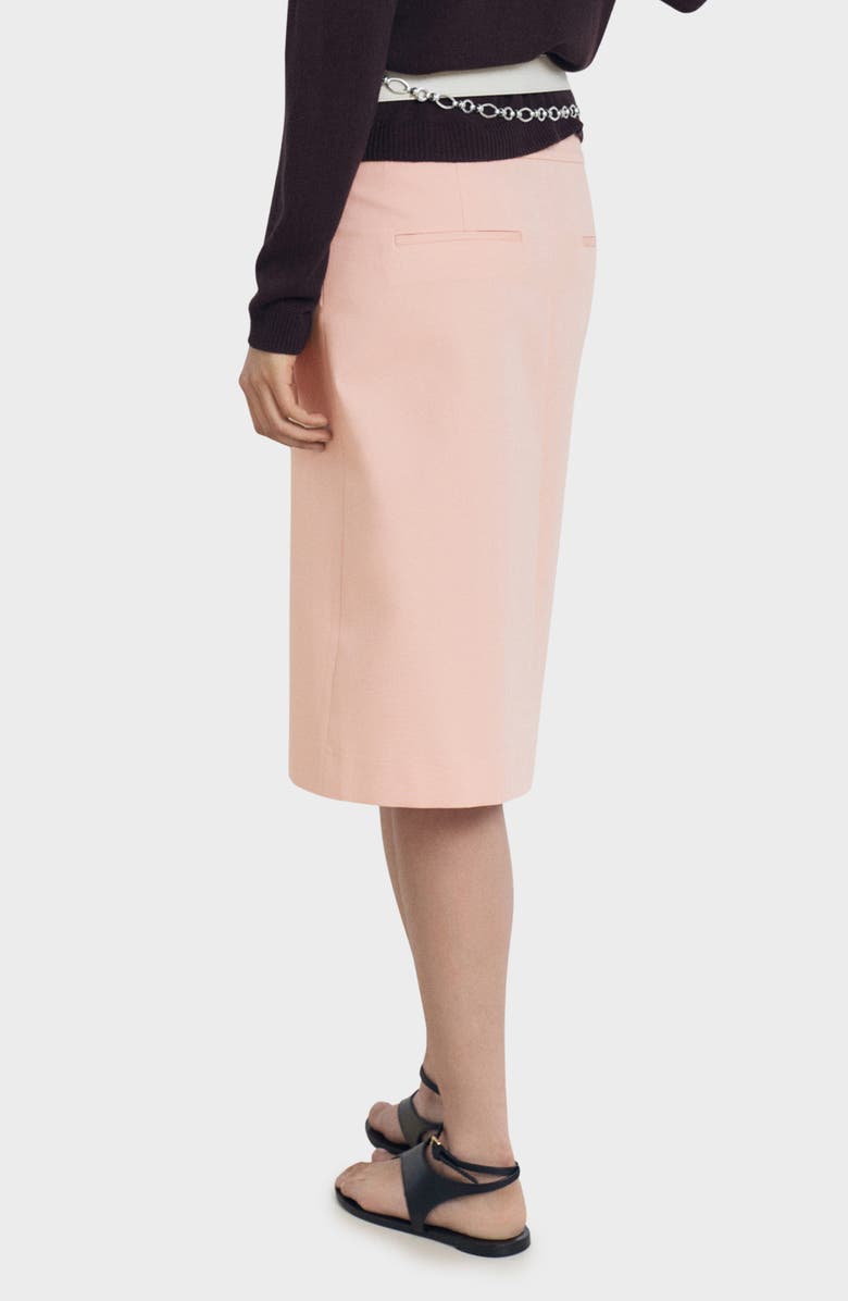 MANGO Stretch Cotton Skirt, Alternate, color, Pastel Pink