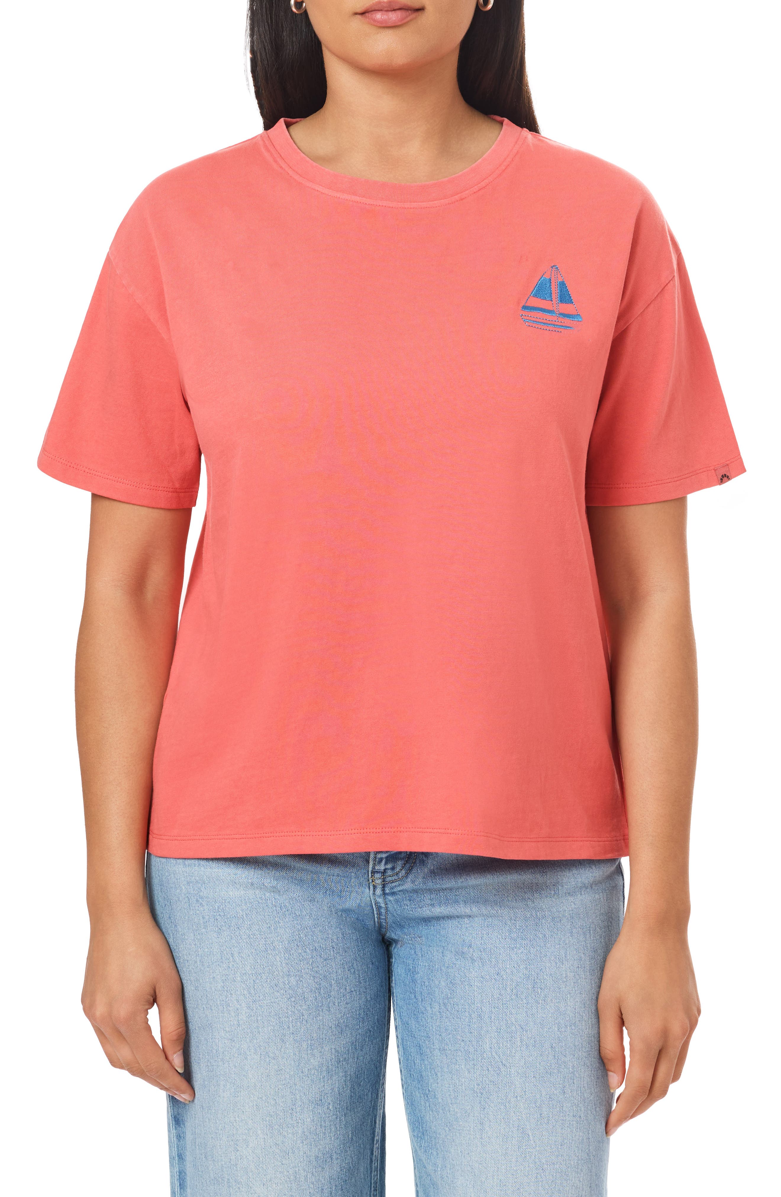 C & C California Toni Boxy Cotton Crop Tee