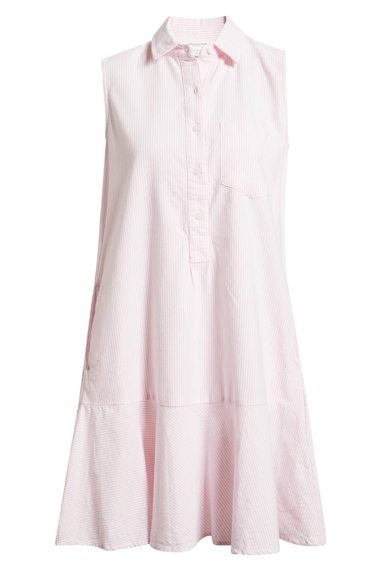Marina Stripe Sleeveless Cotton Shirtdress, Alternate, color, PINK CHIC