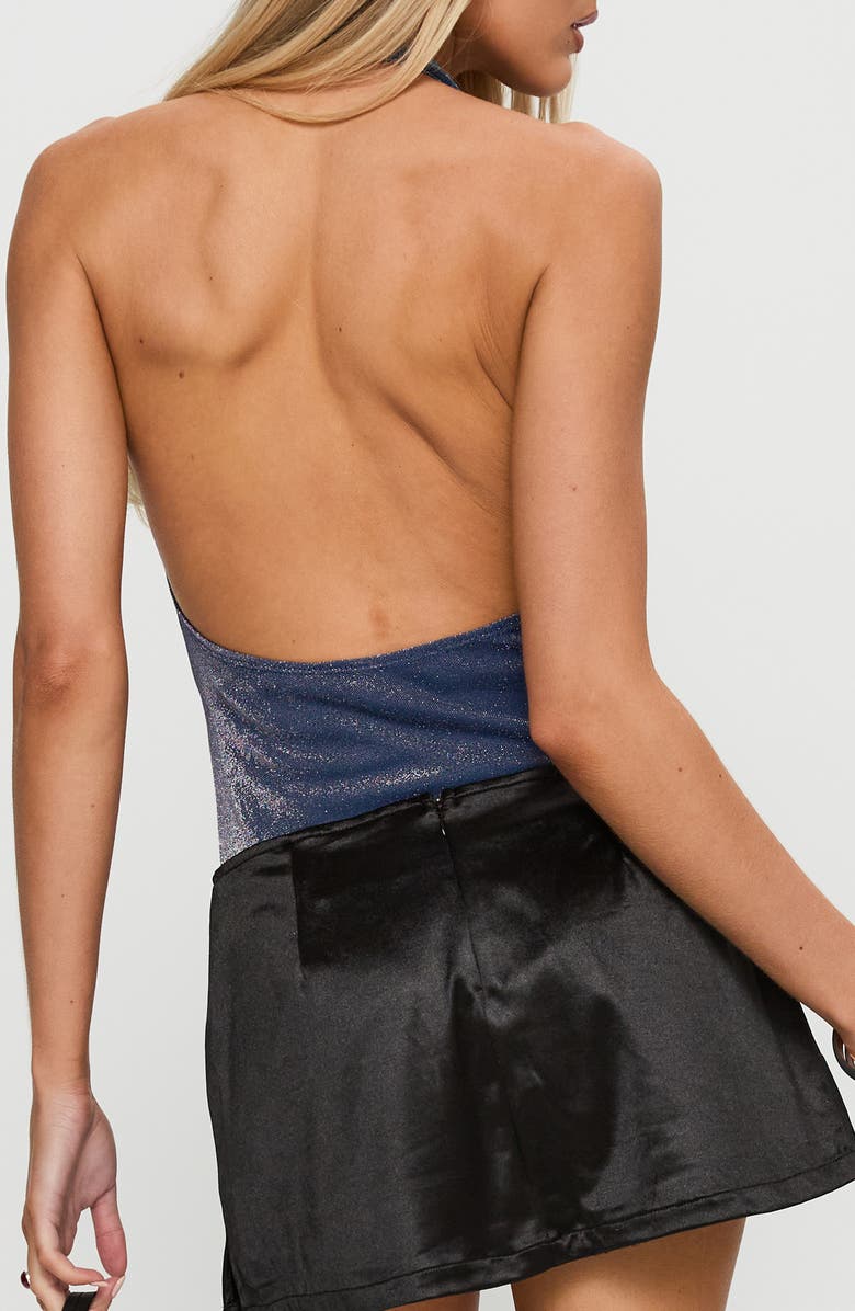 Princess Polly Rumie Plunge Cowl Neck Halter Bodysuit, Alternate, color,