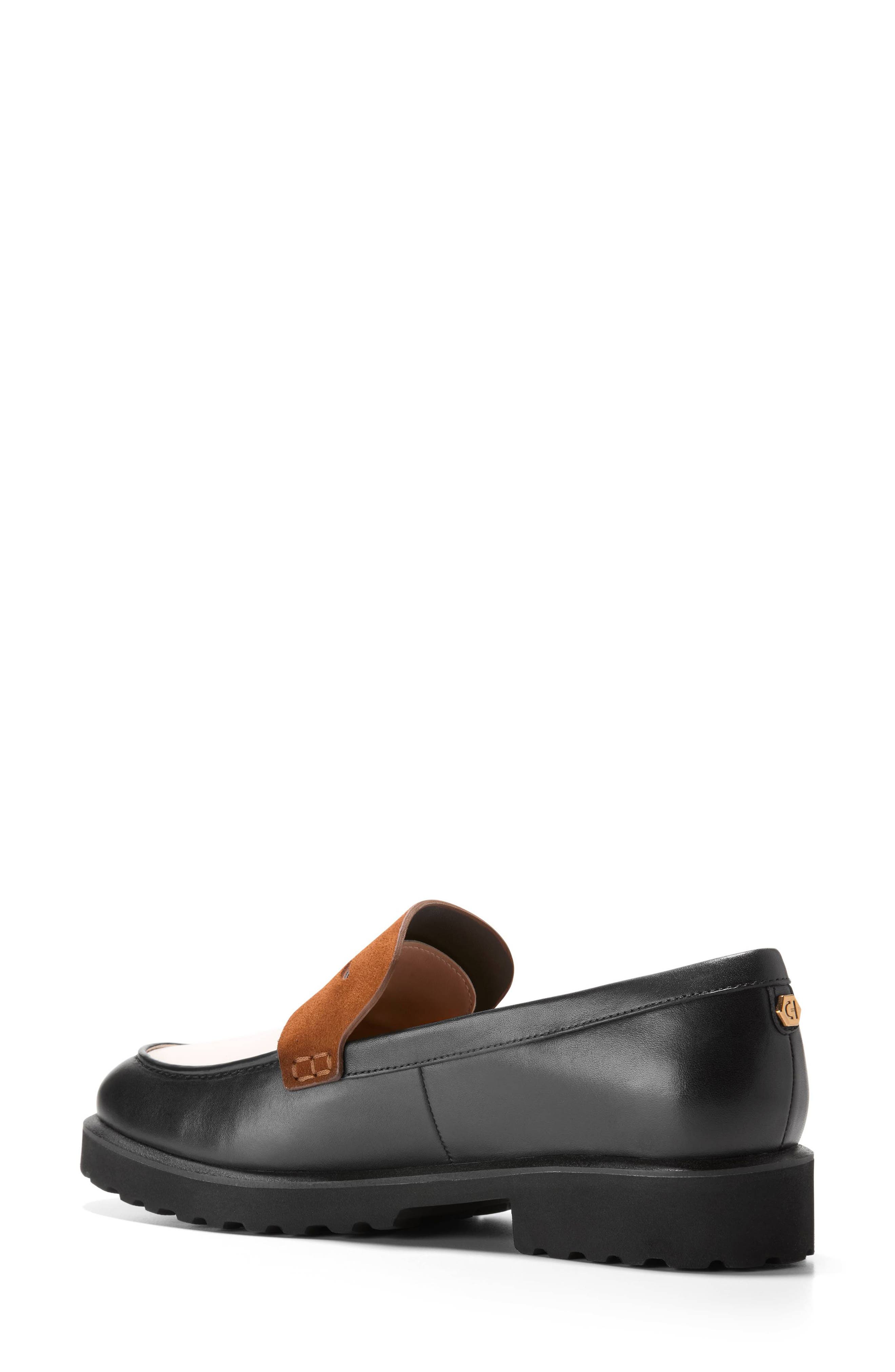 Cole Haan Gwendolyn Penny Loafer, Alternate, color, Black / Ivory / Tobacco