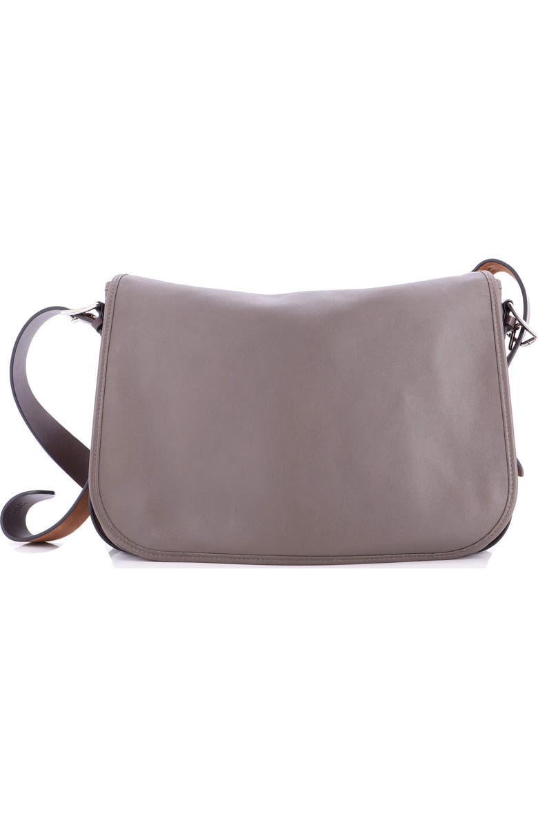 Pre-Owned Hermes Barda Messenger Bag Veau Sikkim 35, Main, color, Etain