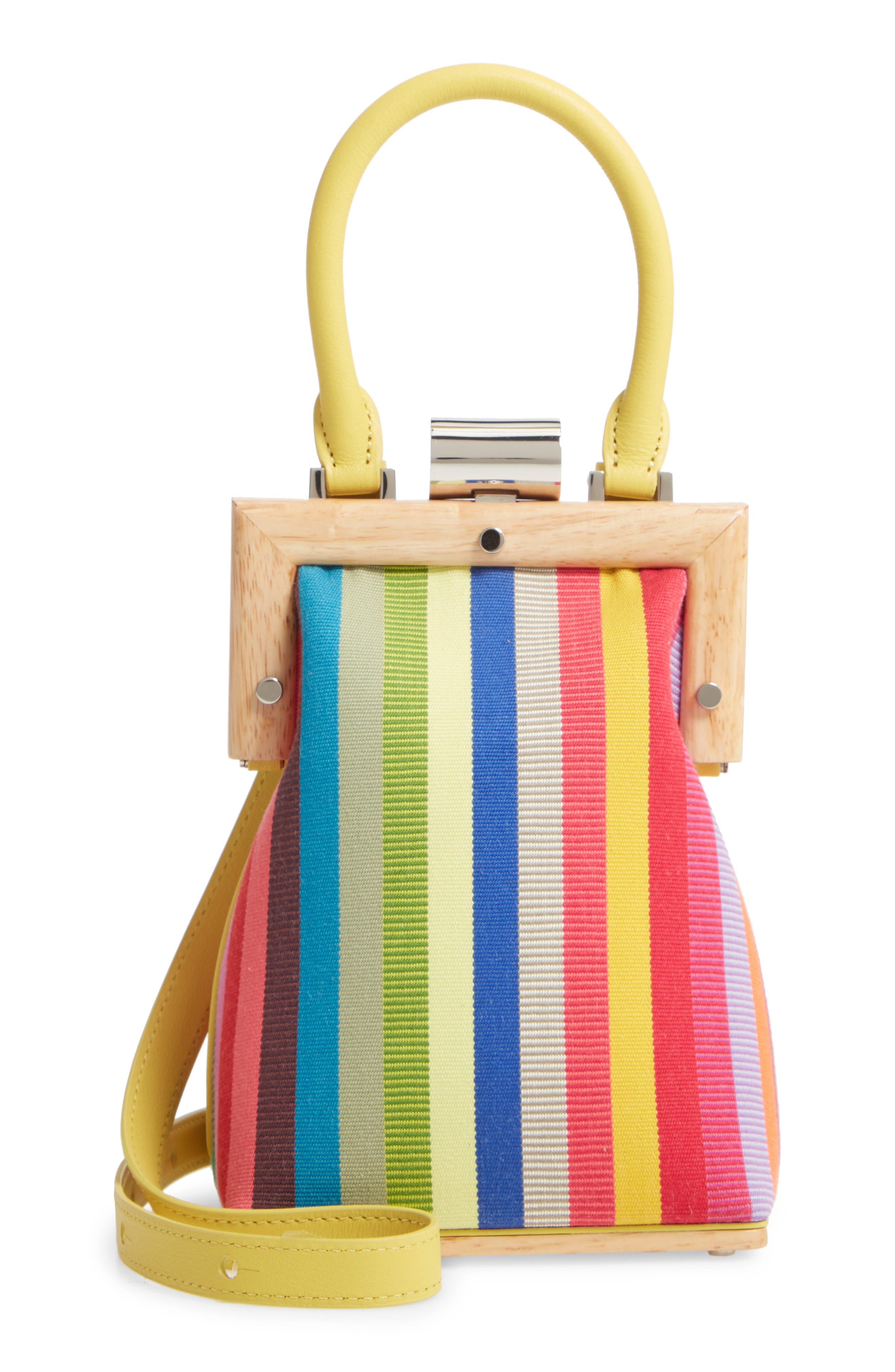 PERRIN Le Mini Leather Top Handle Bag, Main, color, 