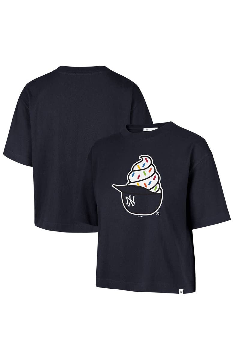 '47 Women's '47  Navy New York Yankees Ice Cream Helmet T-Shirt, Main, color, Navy