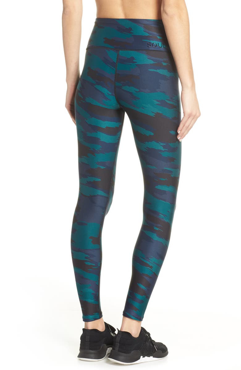 Soul by SoulCycle High Waist Camo Tights, Alternate, color,