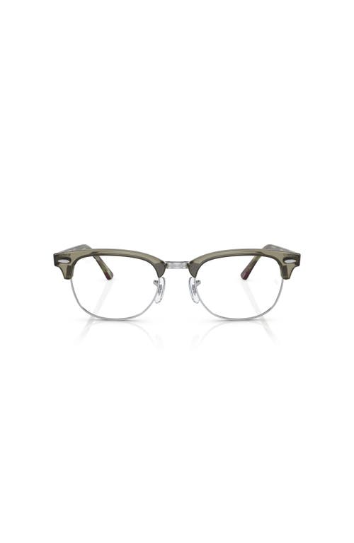 Ray Ban Ray-ban 51mm Square Optical Glasses In Green