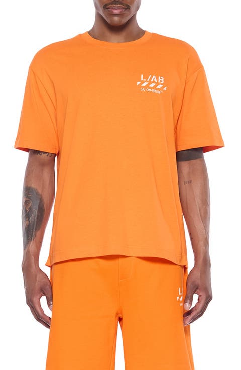 Diagonal Stripe Logo Graphic T-Shirt