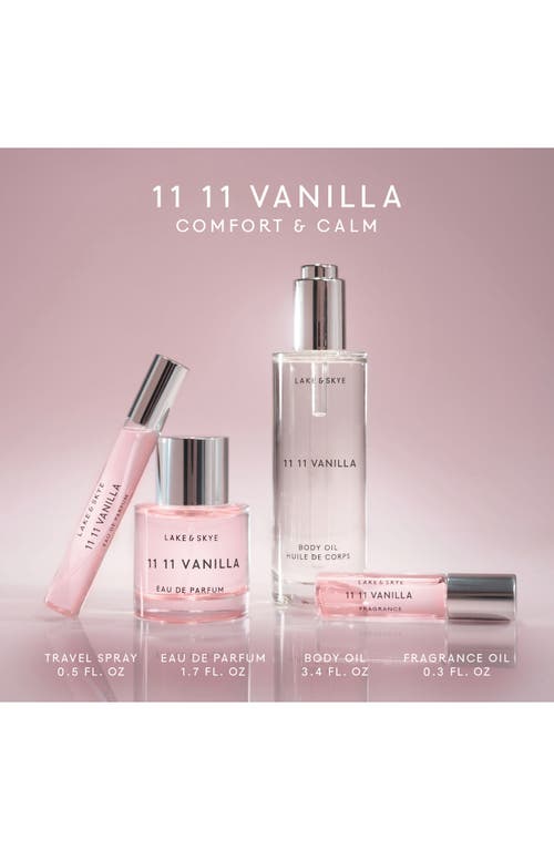 Lake & Skye 11 11 Vanilla Body Oil In Transparent