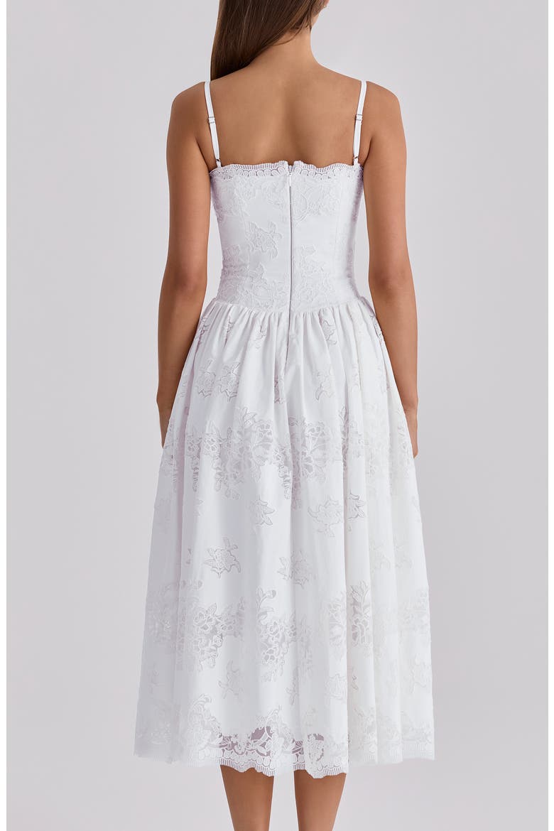 Chloe Broderie Anglaise Party Dress, Alternate, color, WHITE
