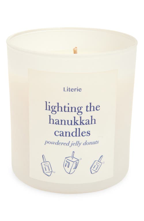 Literie Lighting The Hanukkah Candles Scented Candle In White