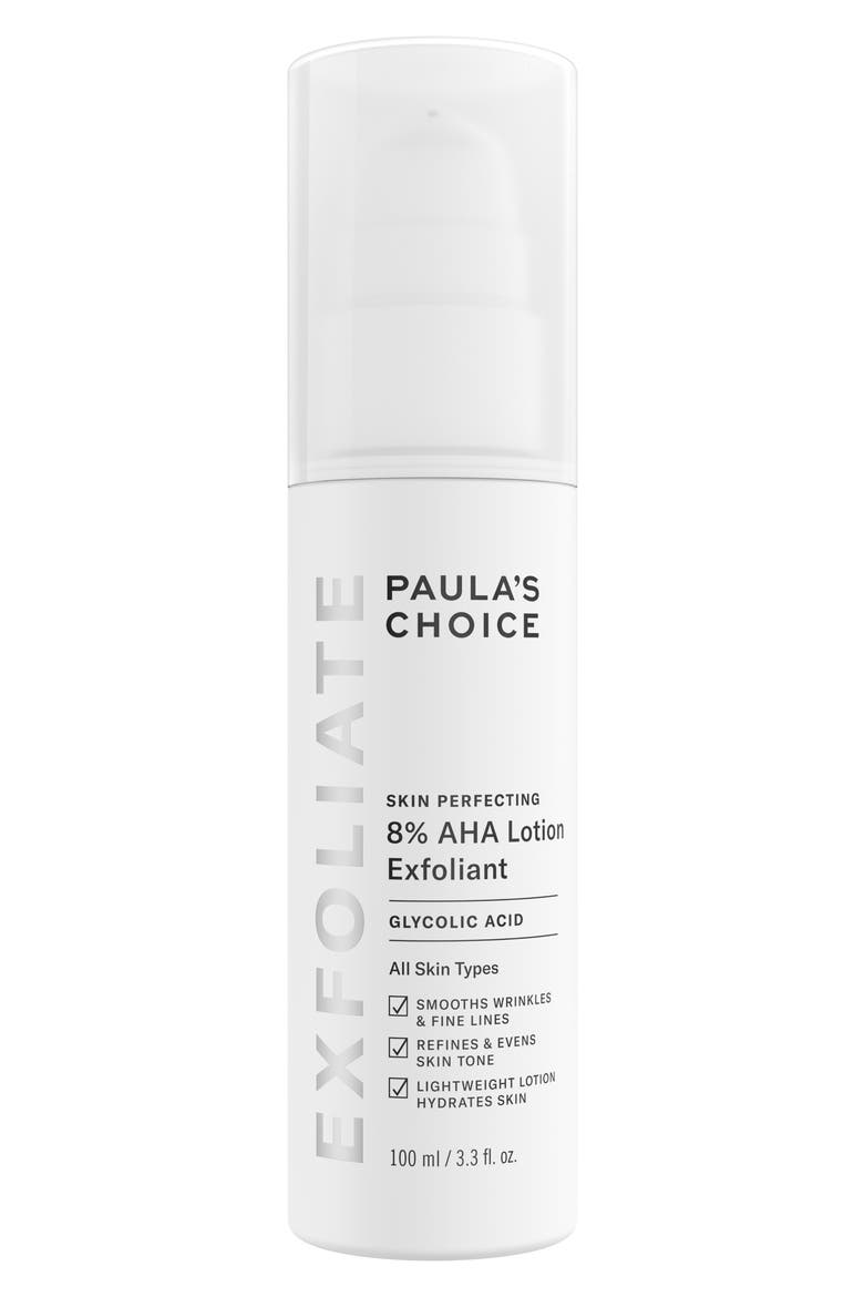 Skin Perfecting 8% AHA Lotion Exfoliant, Main, color, NO COLOR