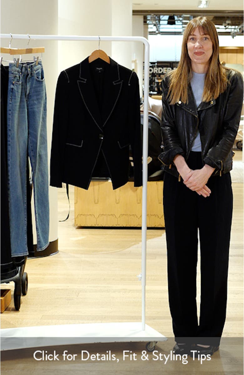 Topstitch One-Button Blazer, sales video thumbnail