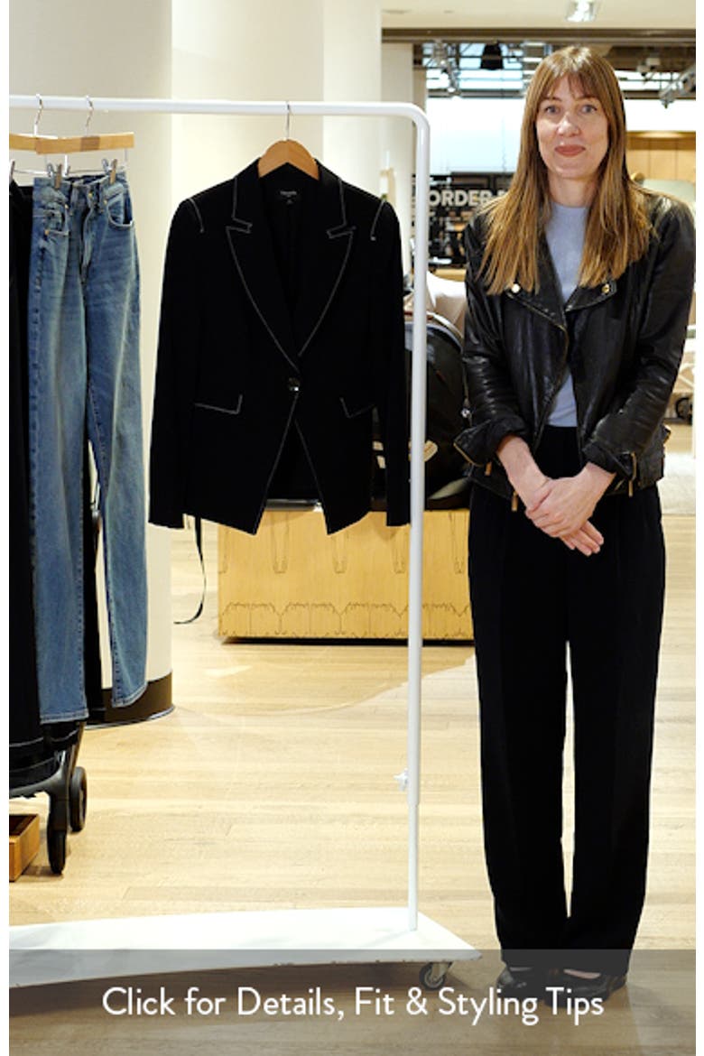 Topstitch One-Button Blazer video