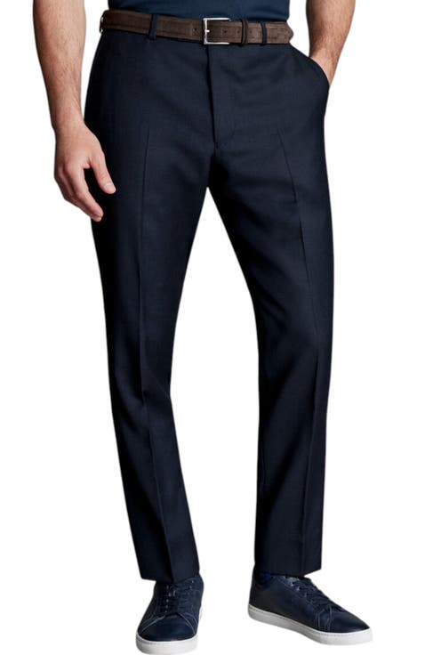 Slim Fit Natural Stretch Twill Suit Pants