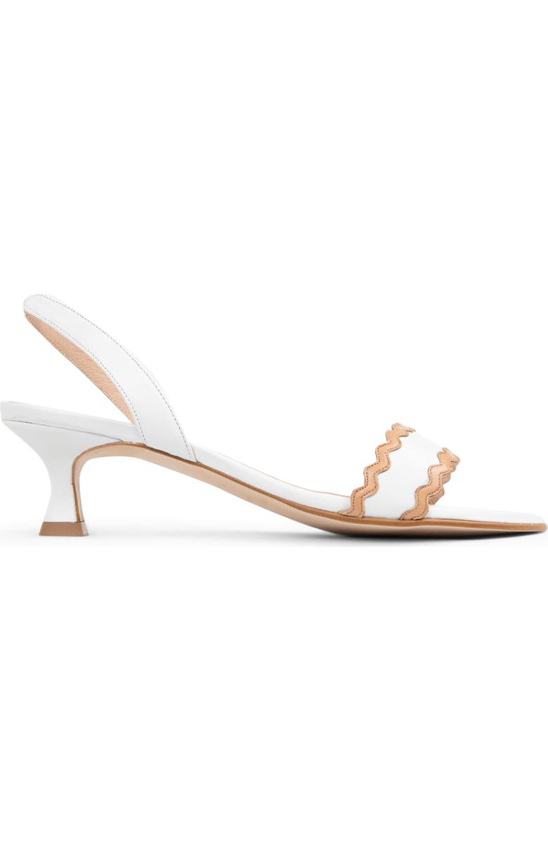 patricia green Panama Slingback Kitten Heel Sandal, Alternate, color, White/ Beige Leather