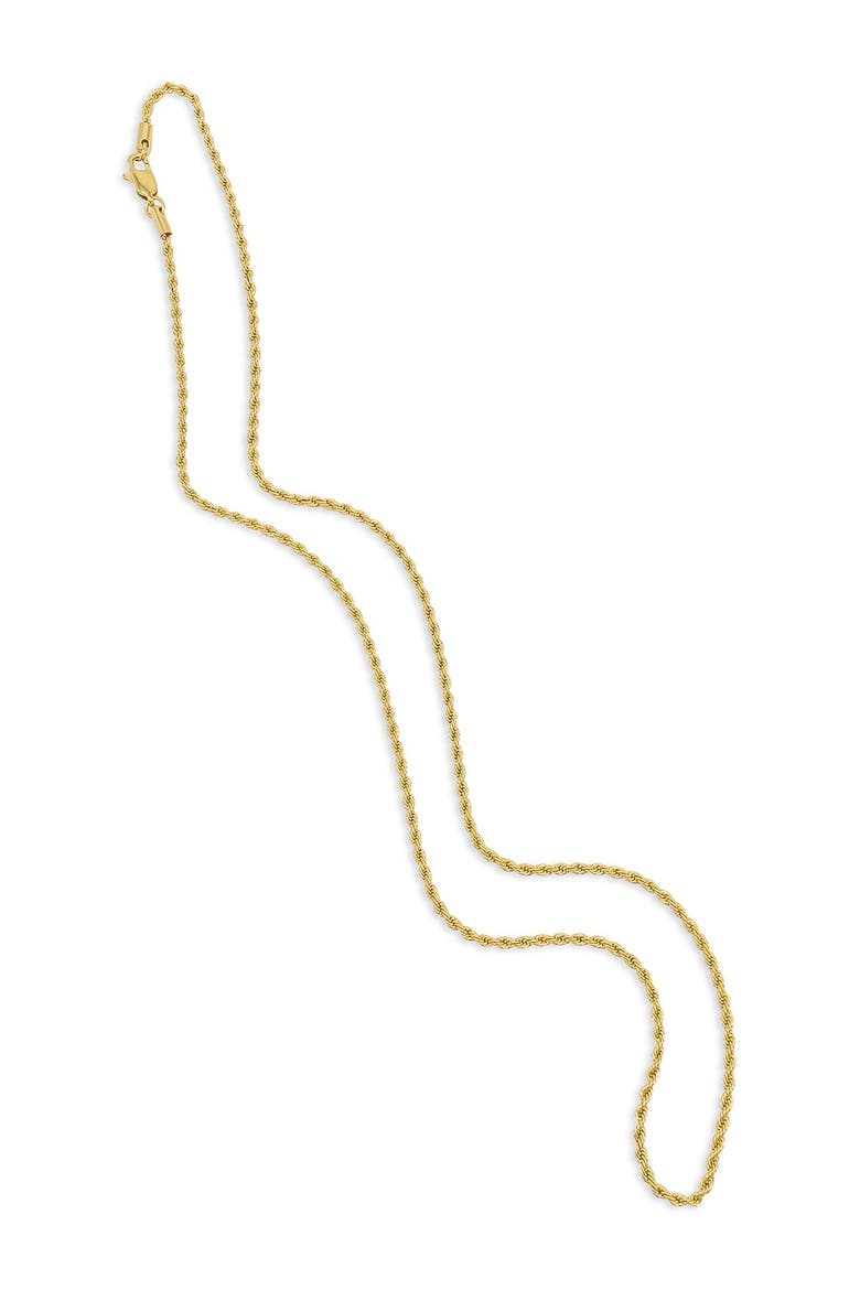 Men's Water Resistant Rope Chain Necklace, Alternate, color, YELLOW