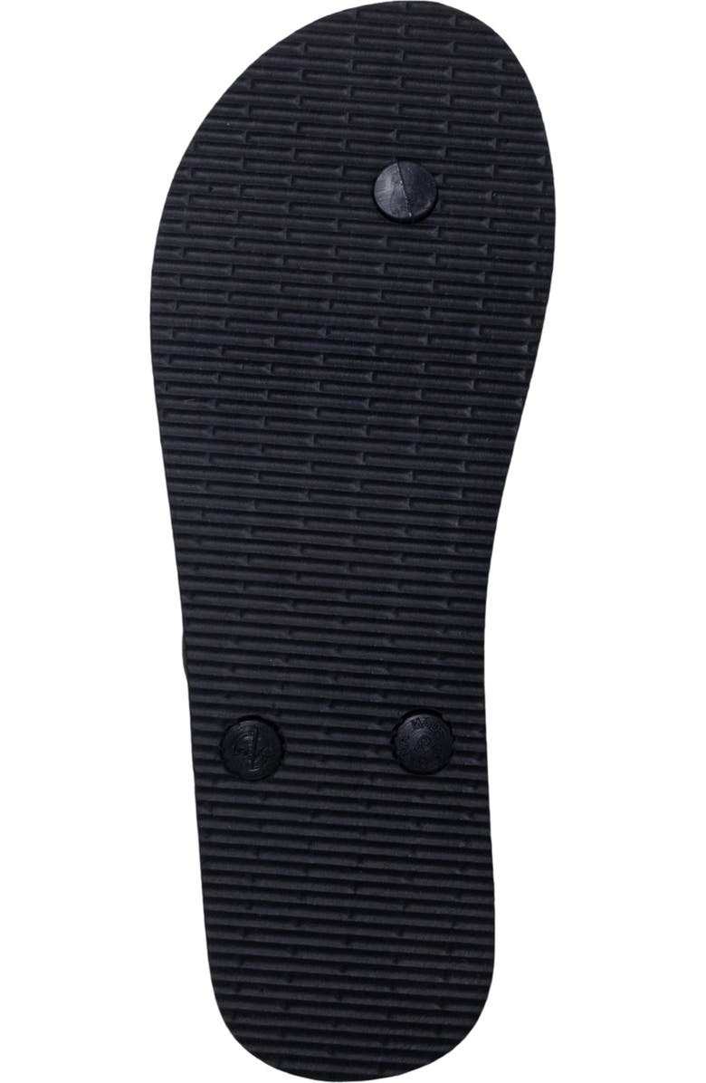 bebe Lion Charm Thong Flip Flop, Alternate, color, Black