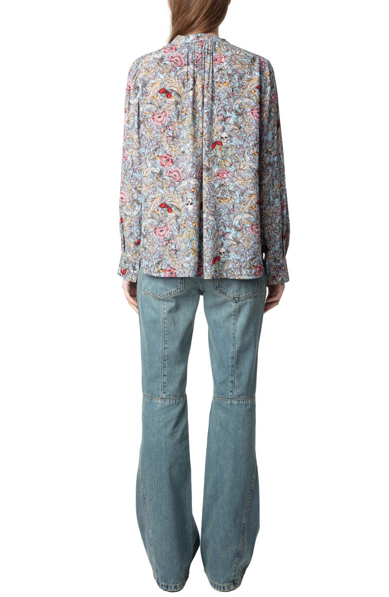 Zadig & Voltaire Tink British Flowers Popover Shirt, Alternate, color, 