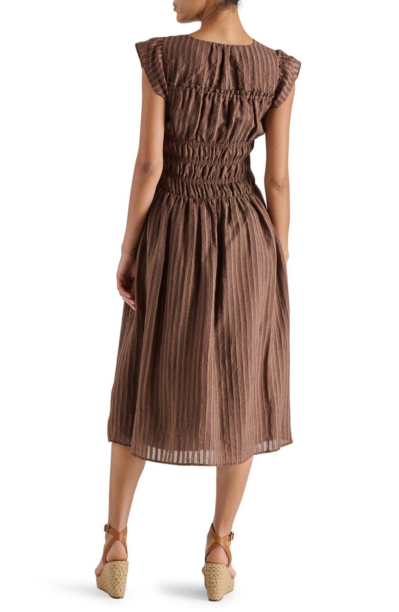 Steve Madden Maevelyn Midi Dress, Alternate, color, Bitter Chocolate