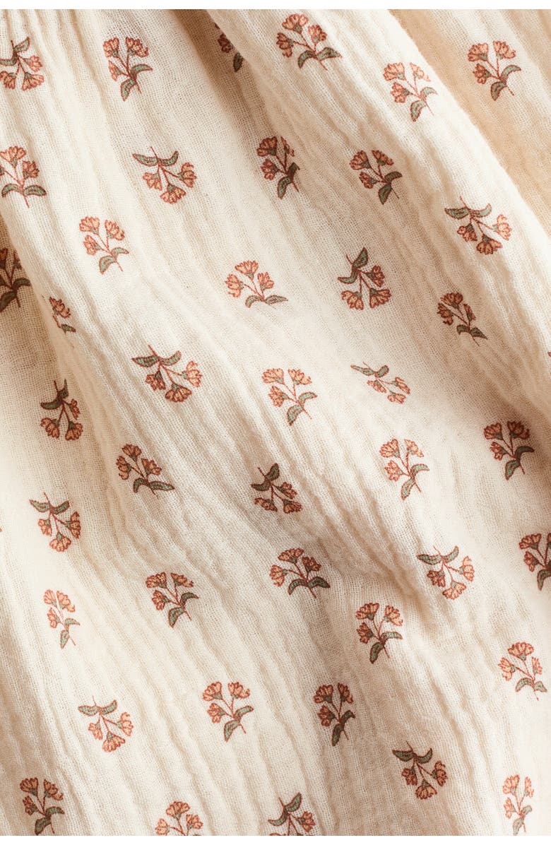 H&M 2-piece Printed Cotton Set, Alternate, color, Light Beige/Floral