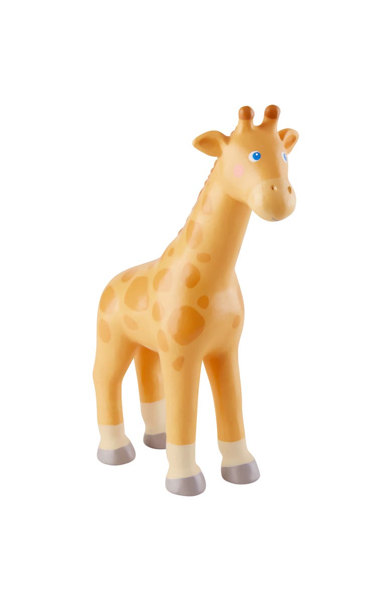 HABA Little Friends Giraffe - 6.75" Chunky Plastic Zoo Animal Toy Figure, Main, color, 
