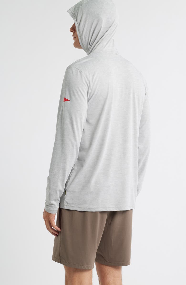 Florence Airtex Long Sleeve Hooded Performance Top, Alternate, color, Heather Charcoal