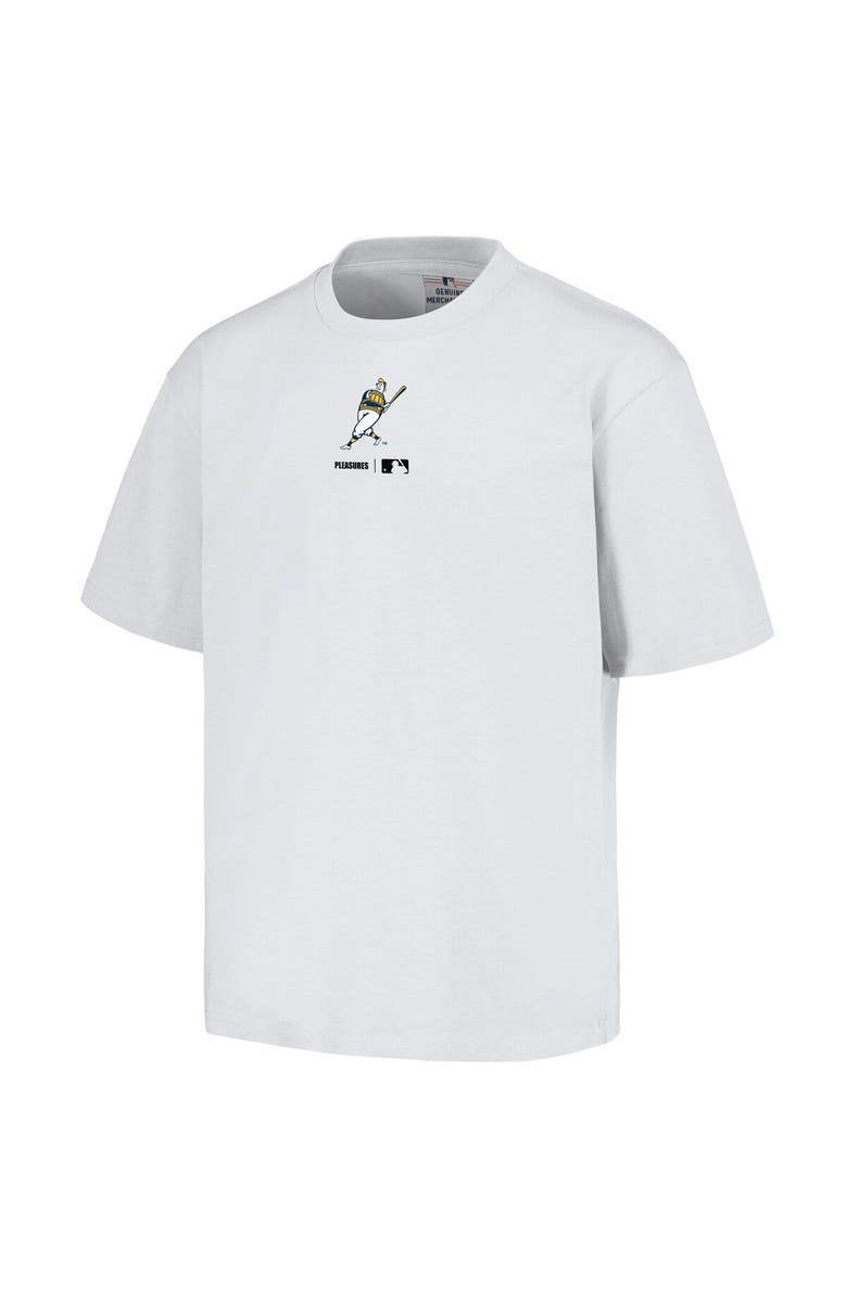 PLEASURES Men's PLEASURES White Milwaukee Brewers Mascot T-Shirt, Alternate, color, White