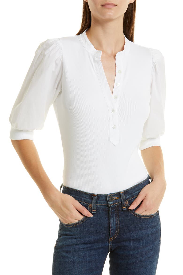 Coralee Front Button Blouse, Main, color, WHITE
