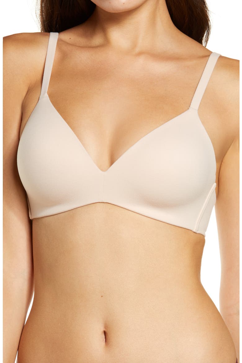 How Perfect Wire Free T-Shirt Bra, Main, color, ROSE DUST