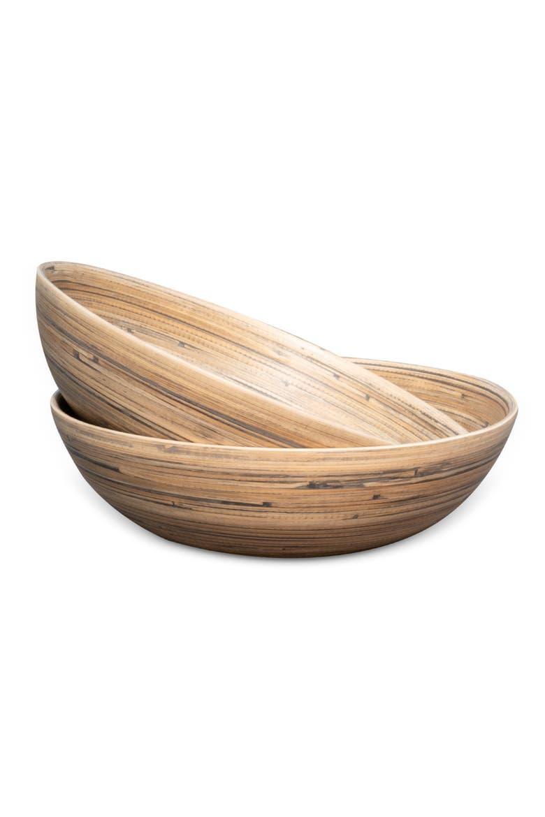 Salad Bowl Set, 12 Inch x 2, Main, color, Black