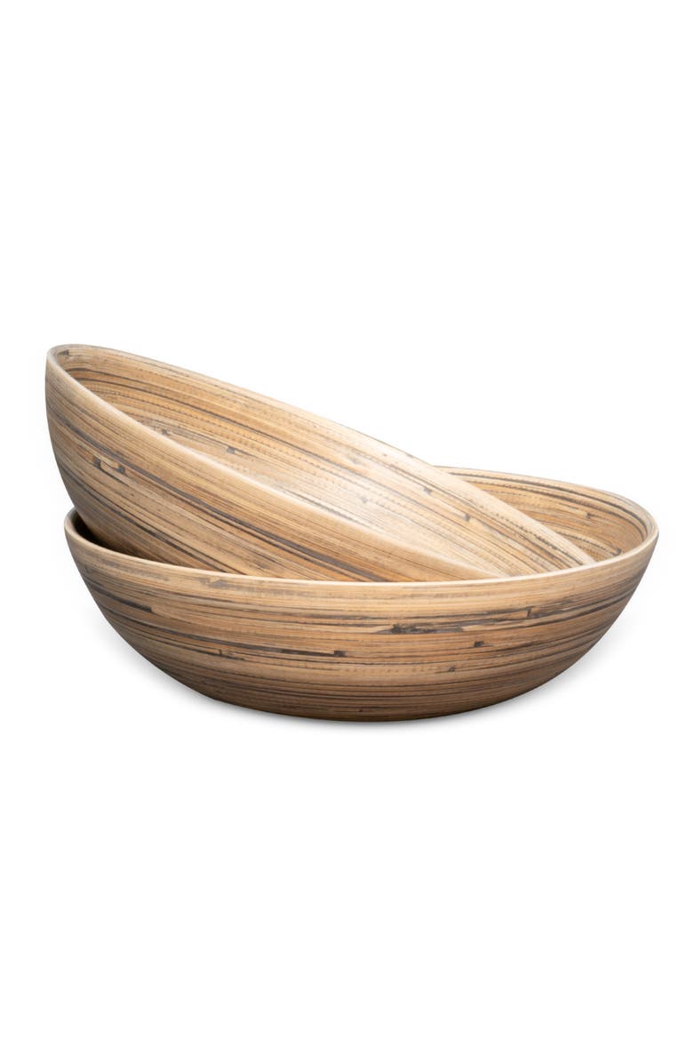 Lexa Salad Bowl Set, 12 Inch x 2, Main, color, Black