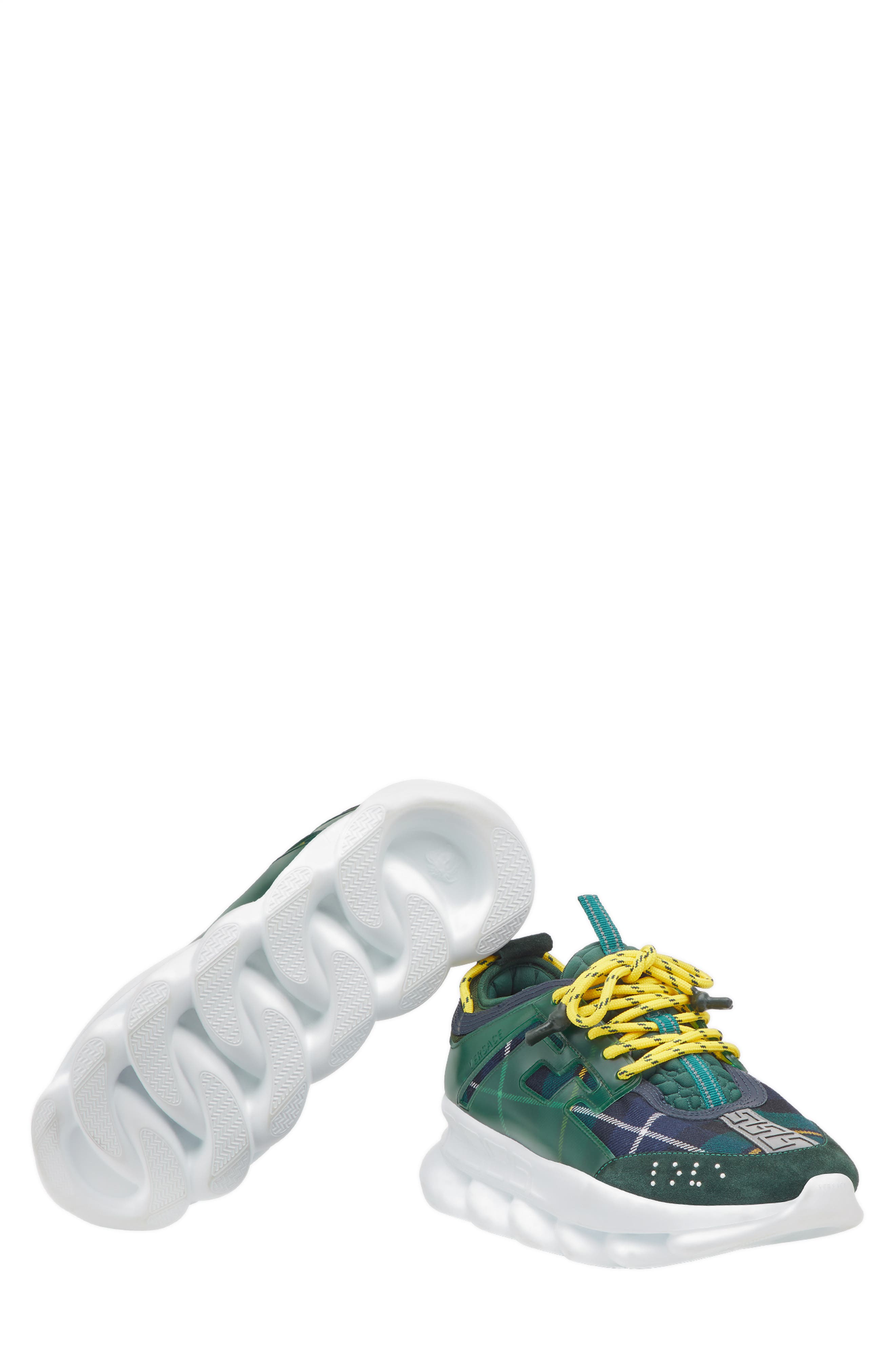 Chain Reaction Sneaker, Alternate, color, VERDE/ GIALLO