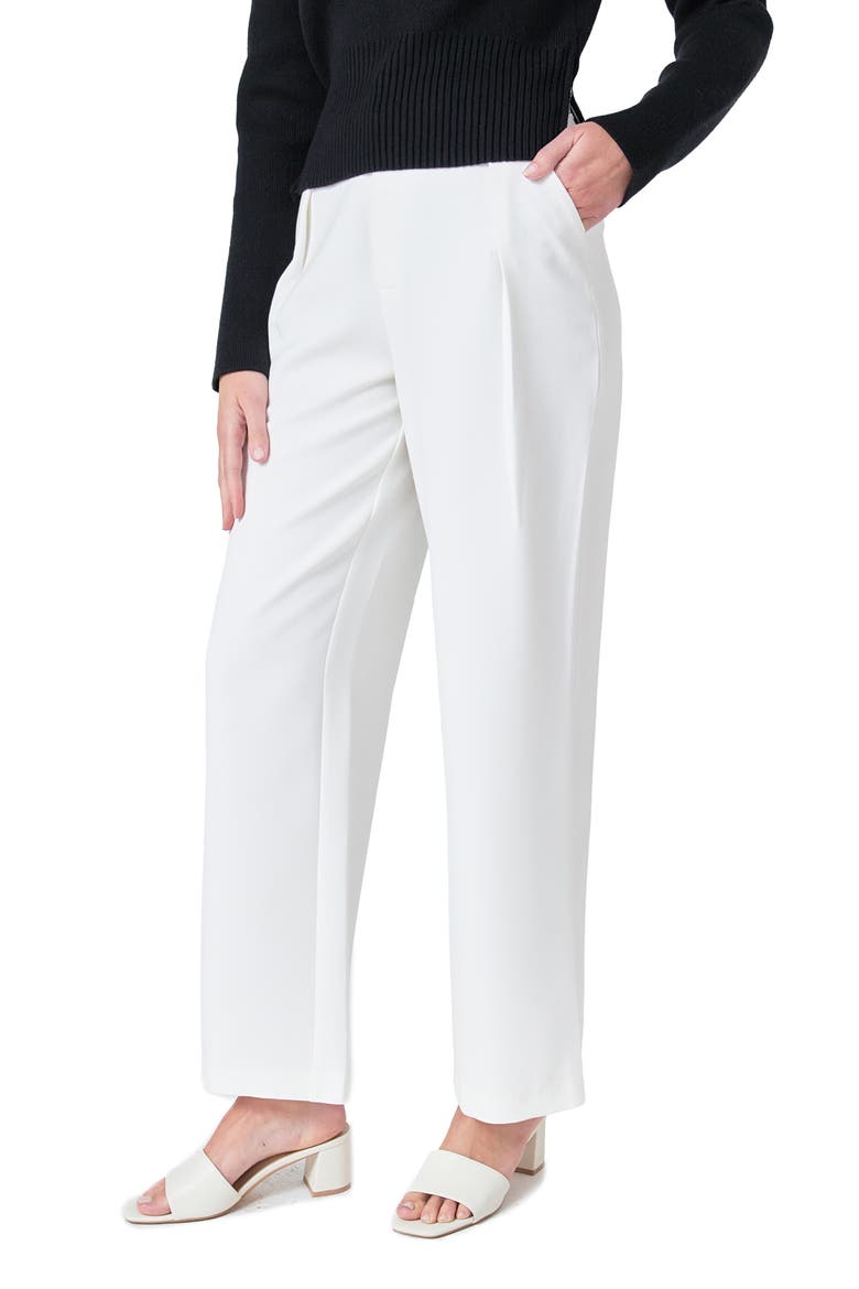 High Waist Stretch Pants, Alternate, color, IVORY
