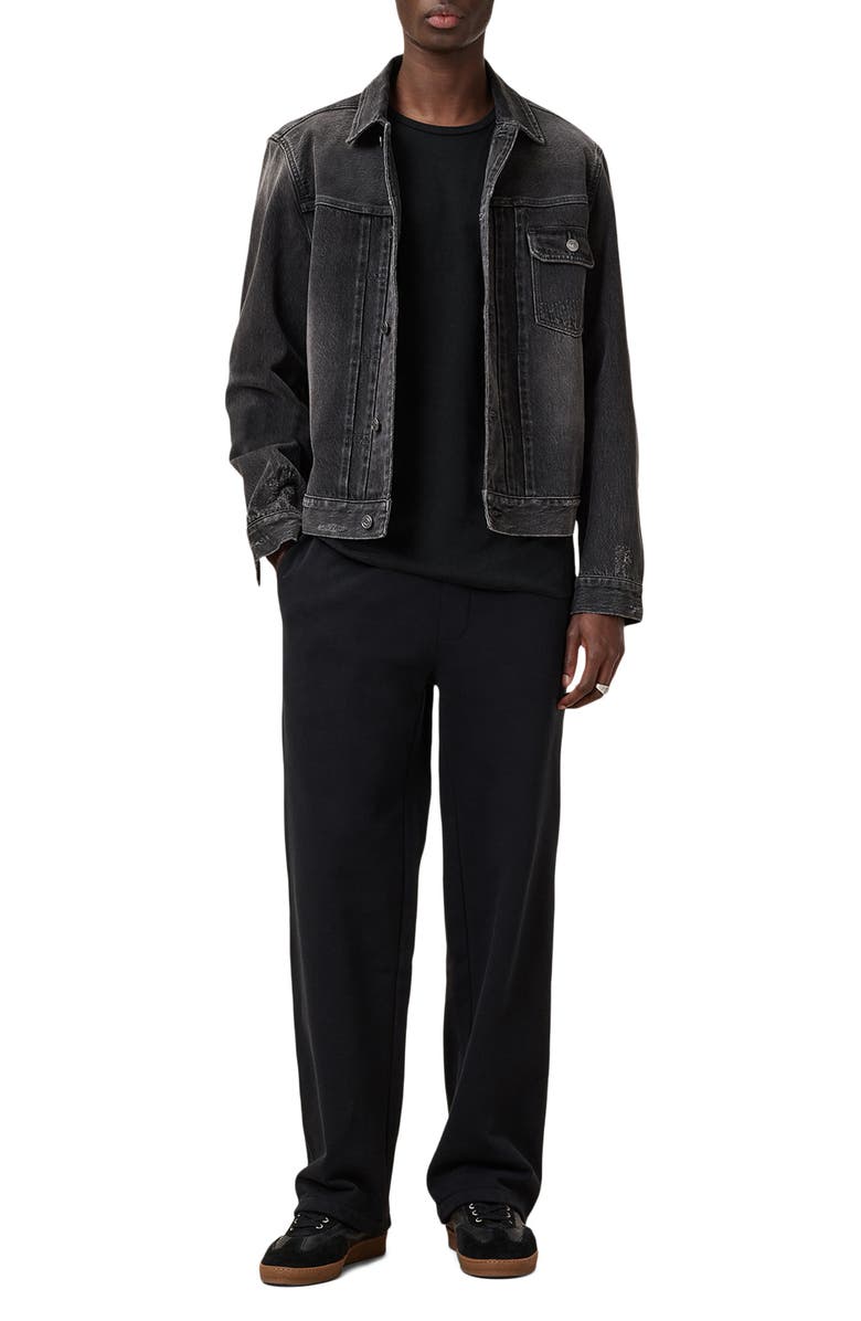 AllSaints Brace Long Sleeve Cotton T-Shirt, Alternate, color, Jet Black