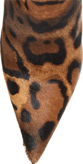 Miss Z Genuine Calf Hair Pointed Toe Bootie