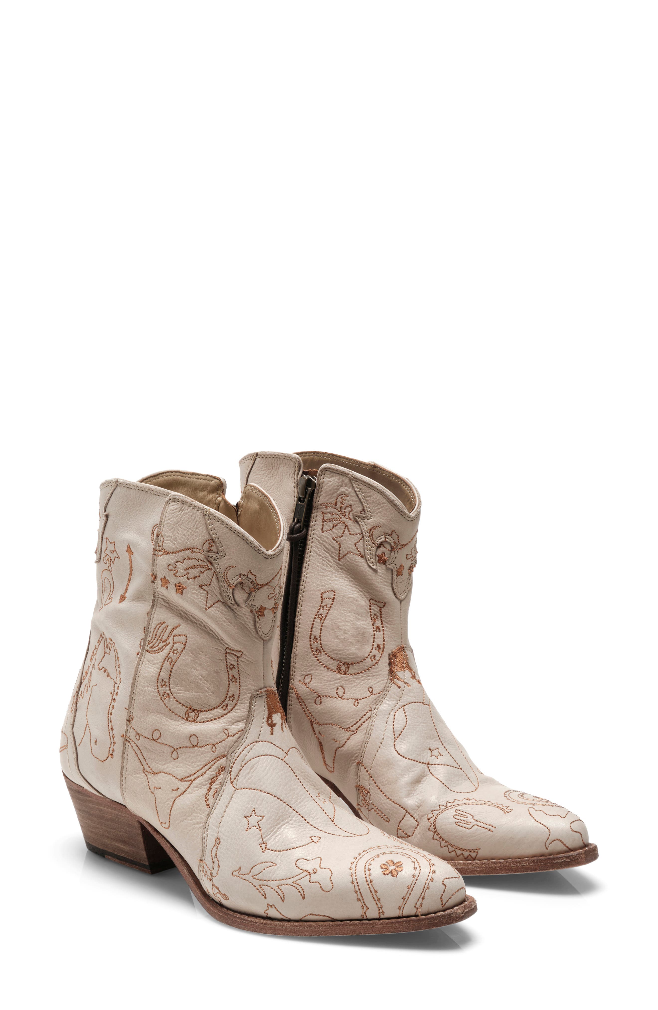 Free People New Frontier Doodle Western Boot, Alternate, color, 