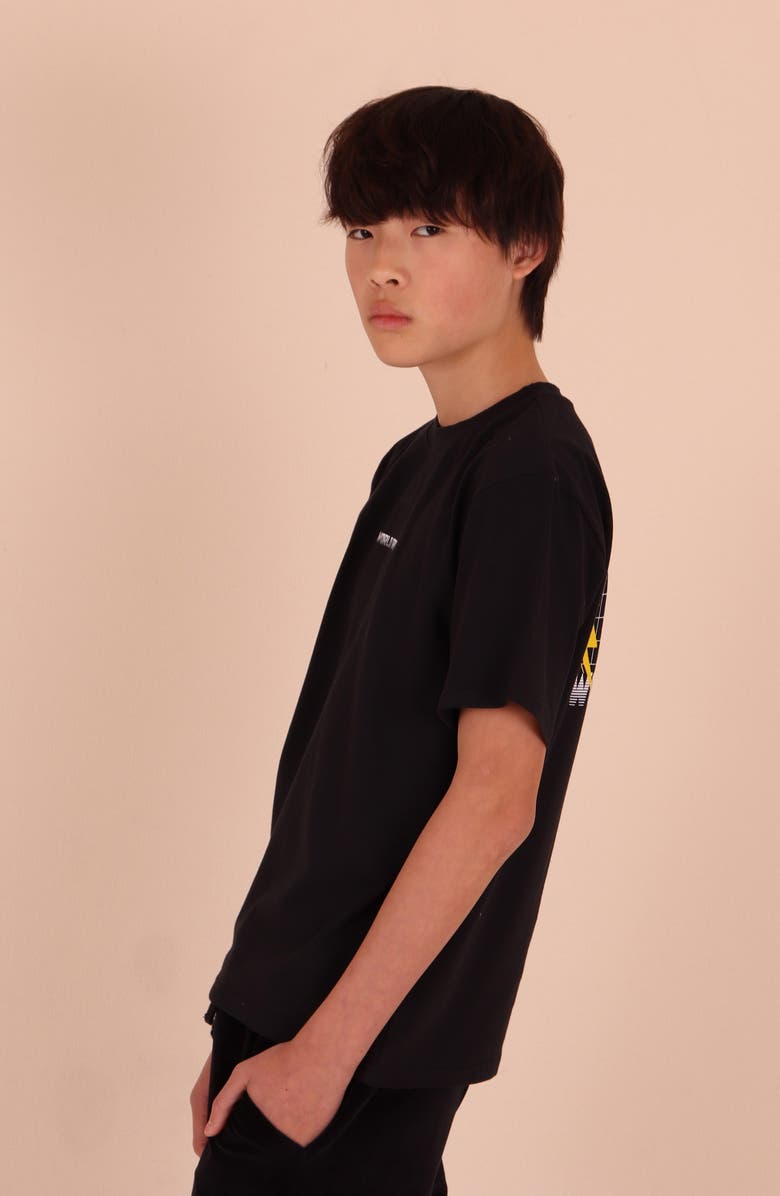 TINY TRIBE Kids' World Tribe Cotton Graphic T-Shirt, Alternate, color, Black