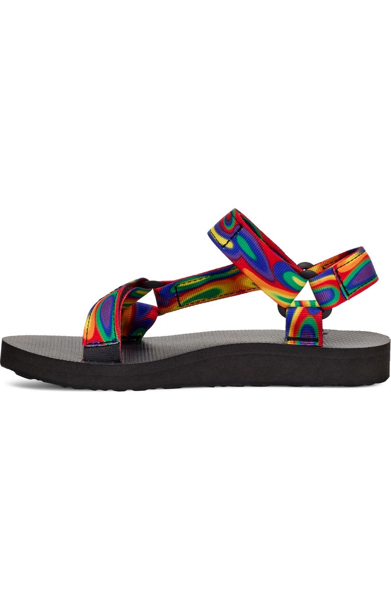 Teva Original Universal Rainbow Strap Sandal, Alternate, color, Galactic Multi