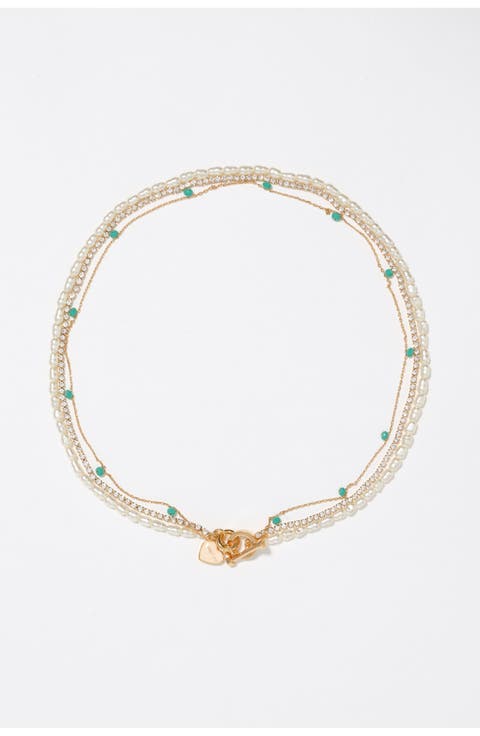 Heart Logo Double-Layer Necklace