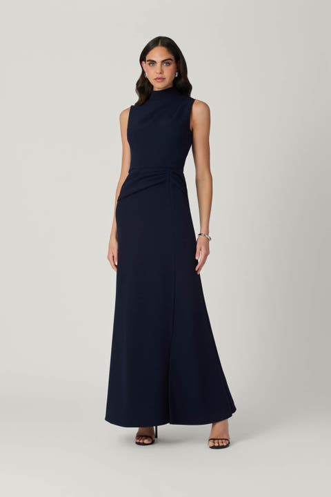 Midnight Annelise Stretch Crepe Dress