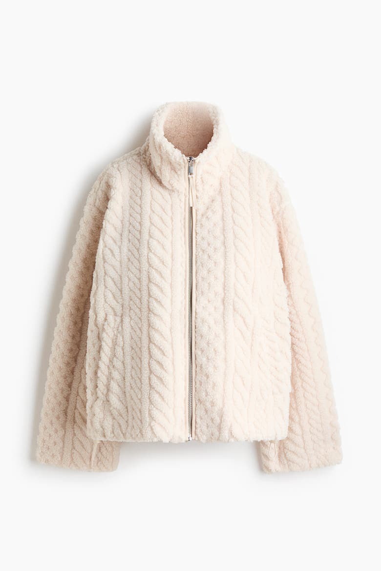 Mama Before & After Babywearing Fleece Jacket, Alternate, color, Cream