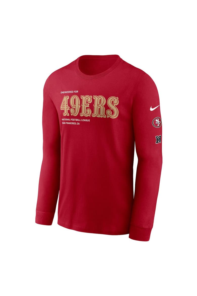 Men's Nike Scarlet San Francisco 49ers Play to Win Essential Long Sleeve T-Shirt, Alternate, color, Scarlet