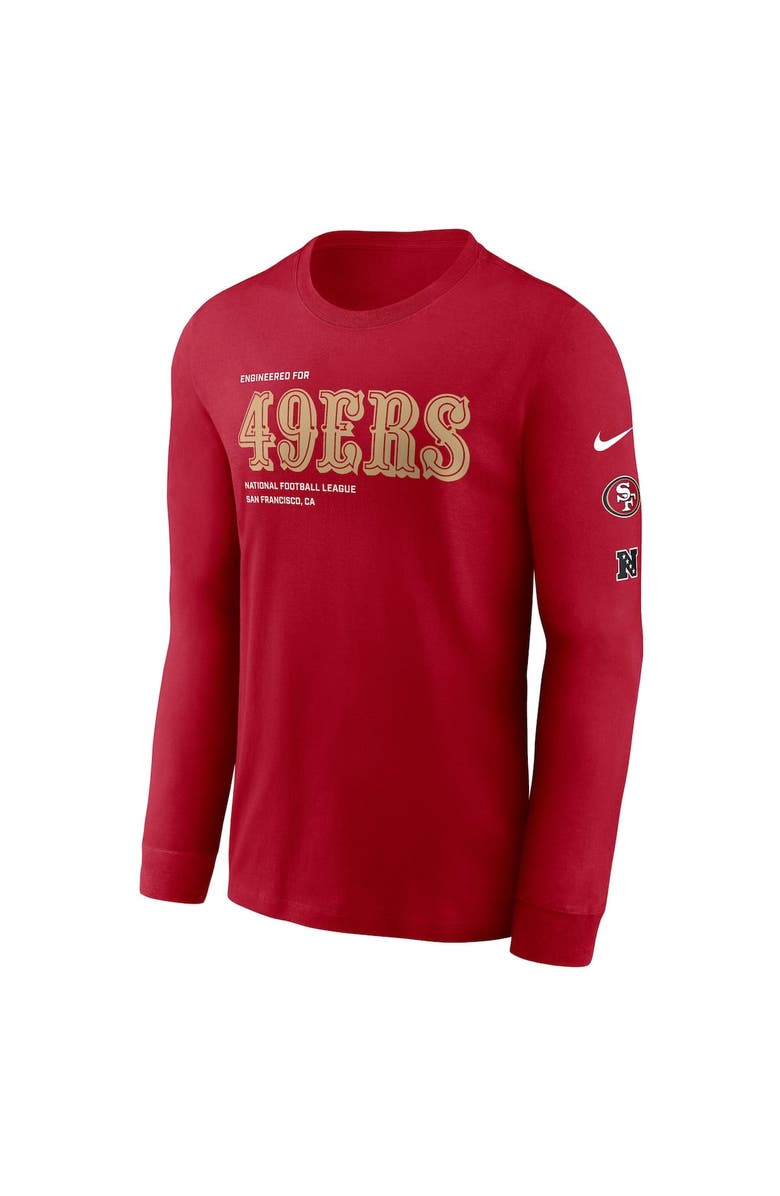 Nike Men's Nike Scarlet San Francisco 49ers Play to Win Essential Long Sleeve T-Shirt, Alternate, color, Scarlet