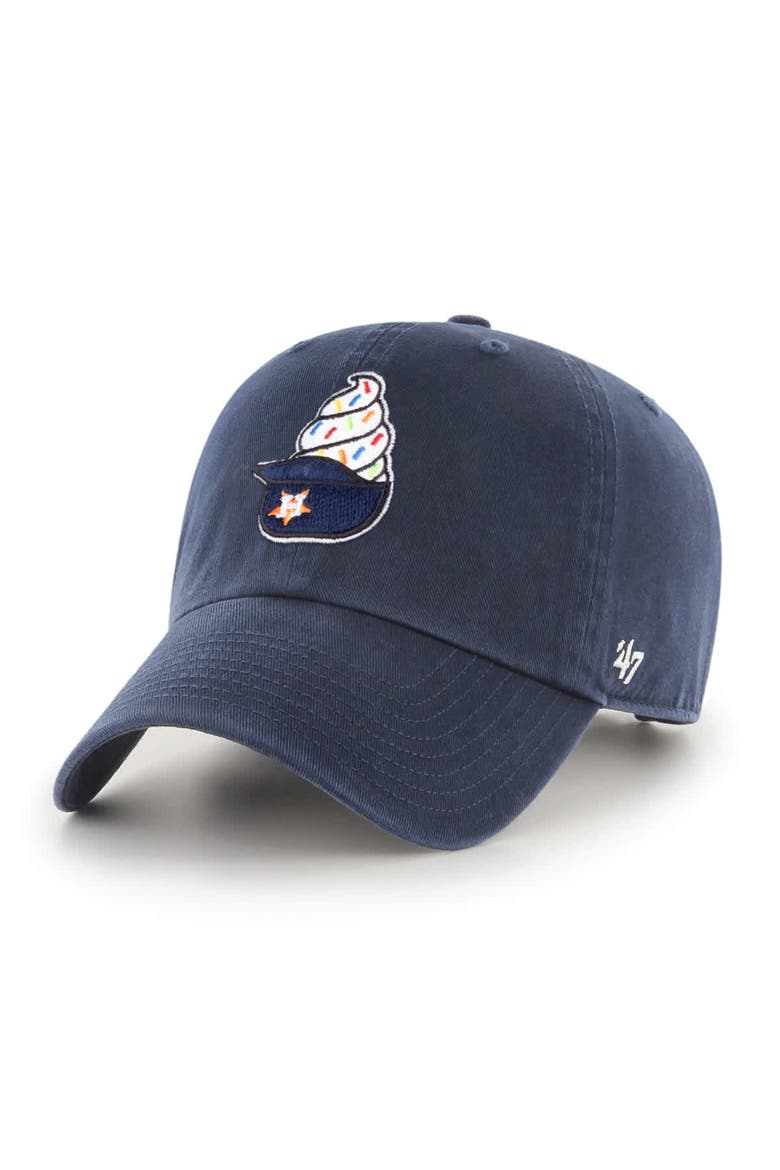 Men's '47  Navy Houston Astros Ice Cream Helmet Clean Up Adjustable Hat, Main, color, Navy