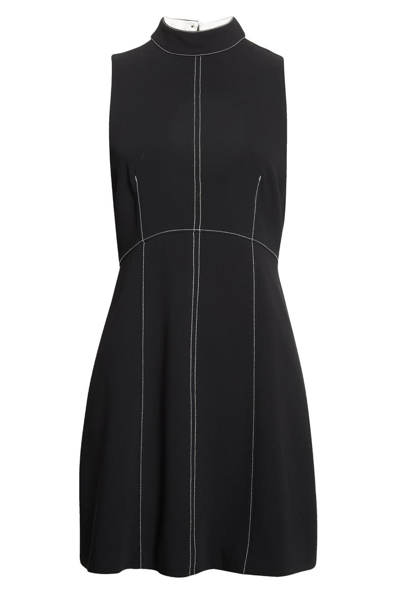 Loreen Sheath Dress, Alternate, color, BLACK/ IVORY