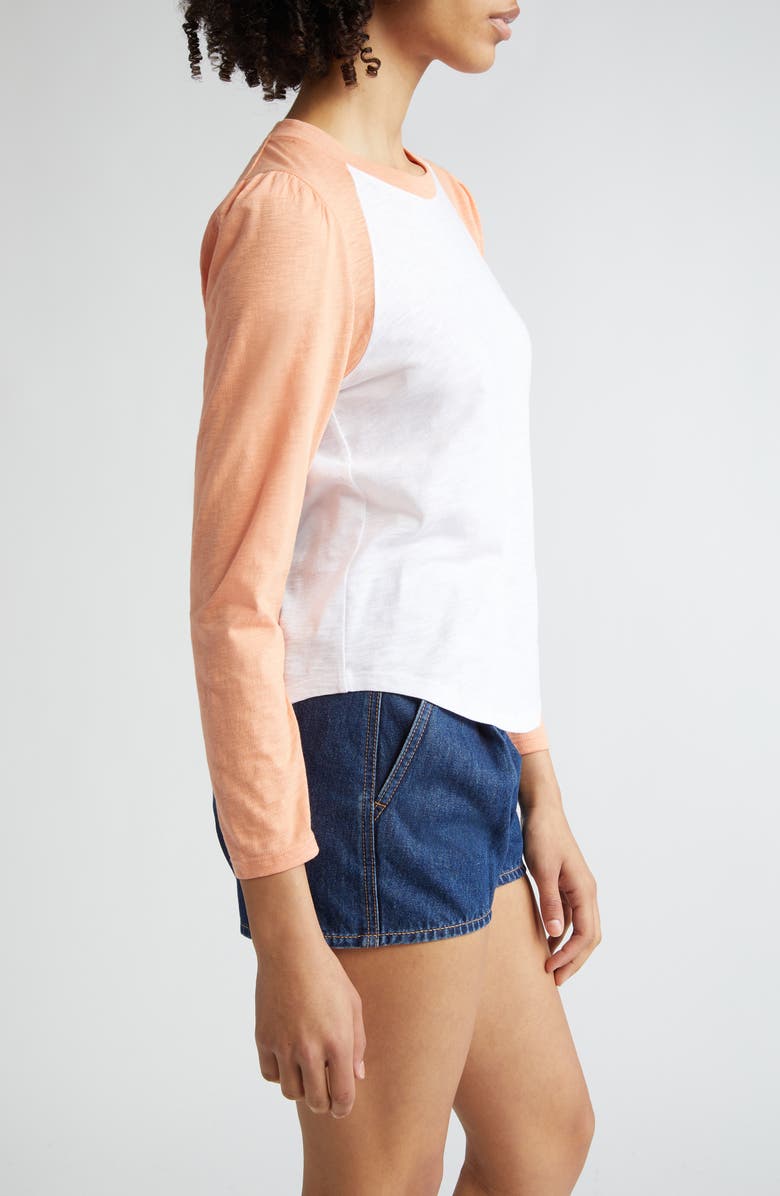 Veronica Beard Mason Colorblock Long Sleeve Cotton Baseball T-Shirt, Alternate, color, 