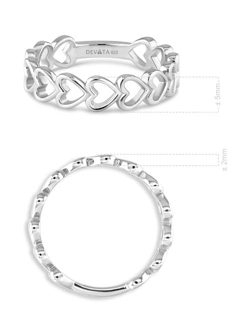 Devata Open Heart Ring In Metallic